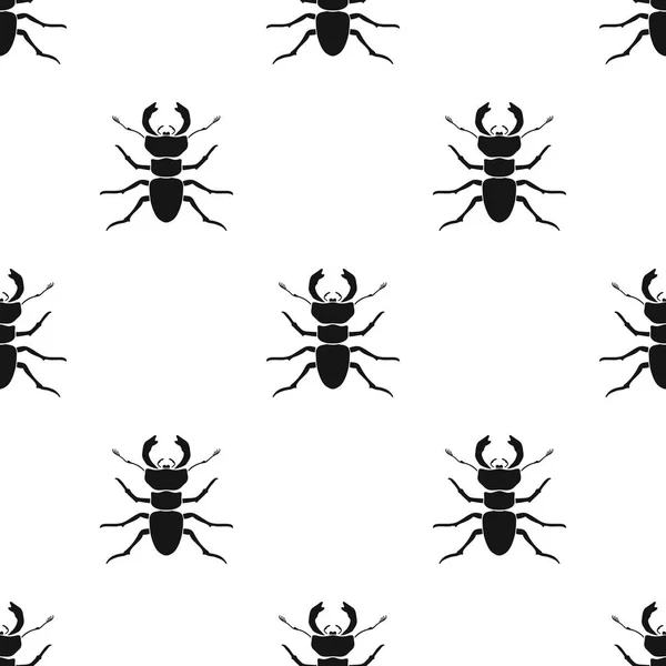 Forest red ant icon in black style isolated on white background. Insects pattern stock vector illustration. — Stock Vector