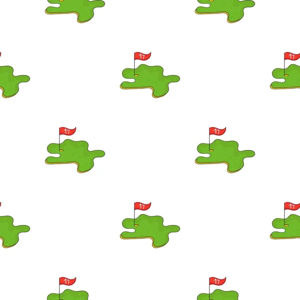 Golfpálya ikonját rajzfilm stílusú elszigetelt fehér background. Golf club szimbólum vektor stock illusztráció. — Stock Vector