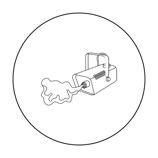 Icono de máquina de niebla en estilo de contorno aislado sobre fondo blanco. Evento servicio símbolo stock vector ilustración . — Vector de stock
