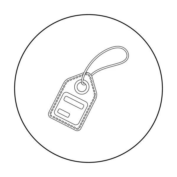 Icono de etiqueta en estilo de contorno aislado sobre fondo blanco. Ilustración de vector de stock de símbolo de comercio electrónico . — Vector de stock