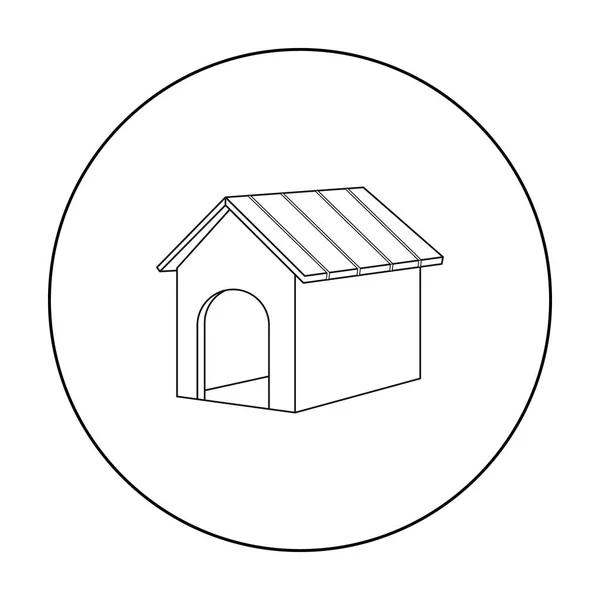 How to draw a cartoon dog house Illustration of a dog house outlined