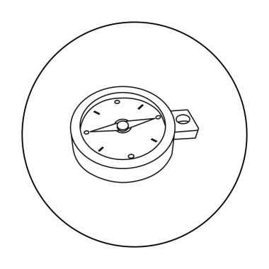 Vektör çizim web ve mobil için pusula simgesini