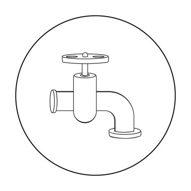 Beyaz arka plan üzerinde izole anahat tarzı simgesine dokunun. Kurmak ve sembol stok vektör çizim onarma.