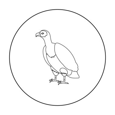 Akbaba simgesi beyaz arka plan üzerinde izole anahat tarzı. Kuş sembol stok vektör çizim.