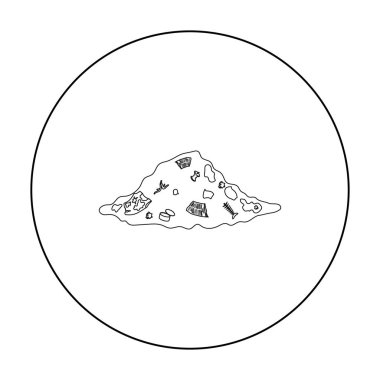 Beyaz arka plan üzerinde izole anahat stili simgesini dökümü. Biyoloji ve ekoloji sembol stok vektör çizim.