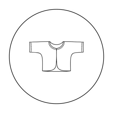 Bebek gevşek ceket simgesi beyaz arka plan üzerinde izole anahat tarzı. Sembol stok vektör çizim bebek d..