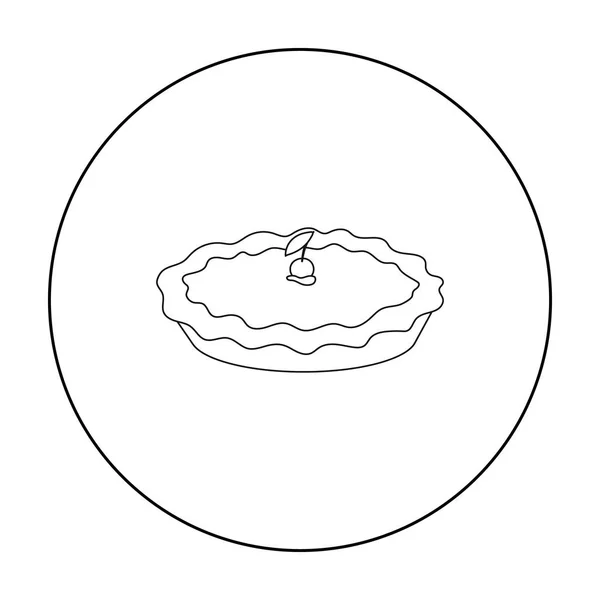 Ícone de torta de ação de graças em estilo esboço isolado no fundo branco. Dia de Ação de Graças canadense símbolo estoque vetor ilustração . —  Vetores de Stock