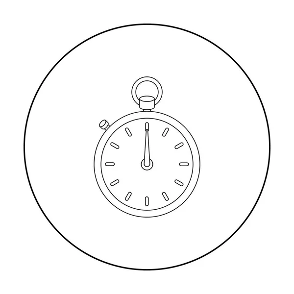 Icono de cronómetro de boxeo en estilo de contorno aislado sobre fondo blanco. Boxeo símbolo stock vector ilustración . — Vector de stock