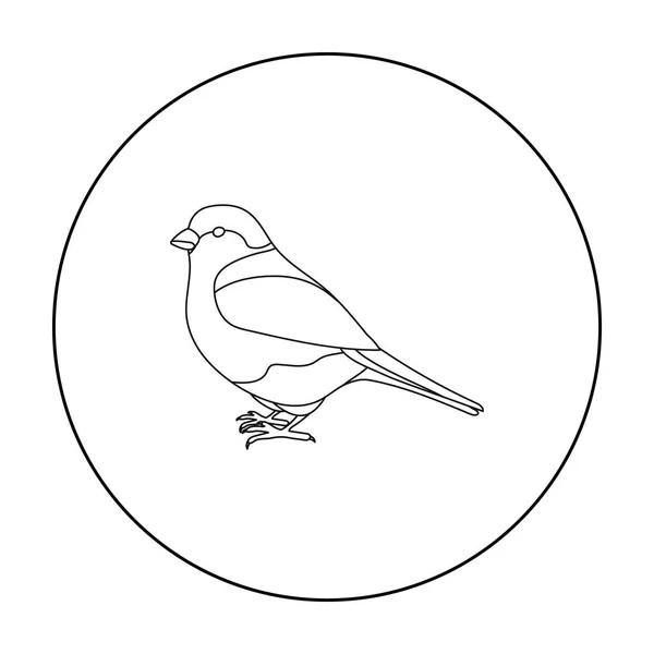 Sperling-Symbol im Umrissstil isoliert auf weißem Hintergrund. Vogel Symbol Aktienvektor Illustration. — Stockvektor