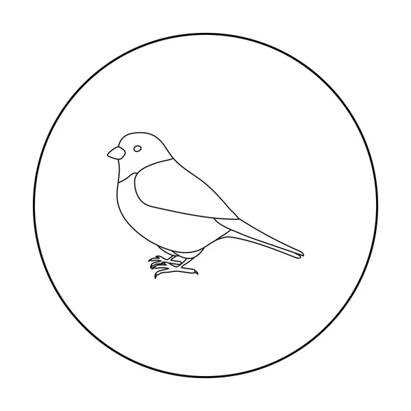 Bullfinch icon in outline style isolated on white background. Bird symbol stock vector illustration. — Stock Vector