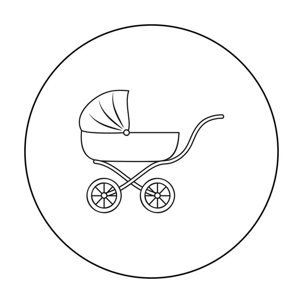 Icona del diagramma in stile contorno isolato su sfondo bianco. Bambino nato simbolo stock vettoriale illustrazione . — Vettoriale Stock