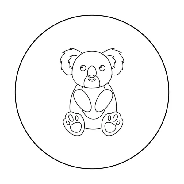 Koala pictogram overzicht. Singe dierlijke pictogram van de grote dieren-overzicht. — Stockvector