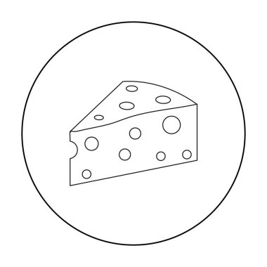 Peynir simgesi anahat. Tek biyo, Eko, büyük süt anahat simgesinden organik ürün.