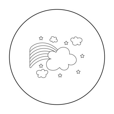 Gökkuşağı simgesi anahat. Tek gay ikonu üzerinden büyük azınlık, homoseksüel anahat.