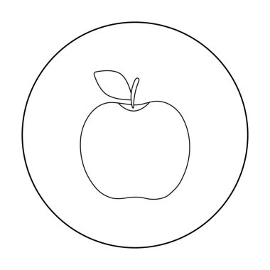 Apple simgesini anahat. Meyve simge tek.