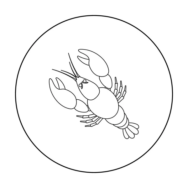 Иконка вареного омара в очертаниях, выделенная на белом фоне. Векторная иллюстрация символов Октоберфеста . — стоковый вектор