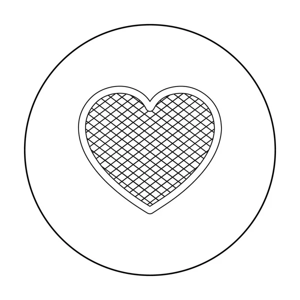 Иконка Октоберфест сердца в стиле очертаний выделена на белом фоне. Векторная иллюстрация символов Октоберфеста . — стоковый вектор