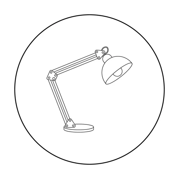 Icône de lampe à bras équilibré dans un style de contour isolé sur fond blanc. Mobilier de bureau et symbole intérieur illustration vectorielle de stock . — Image vectorielle