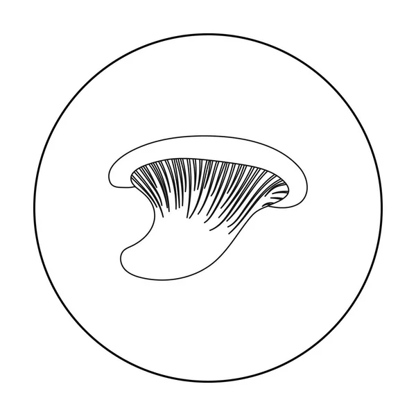Ícone de ostra em estilo esboço isolado no fundo branco. Cogumelo símbolo estoque vetor ilustração . —  Vetores de Stock