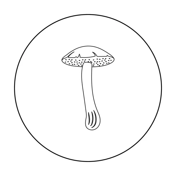 Icona boletus marrone cap in stile contorno isolato su sfondo bianco. Illustrazione vettoriale del simbolo del fungo . — Vettoriale Stock