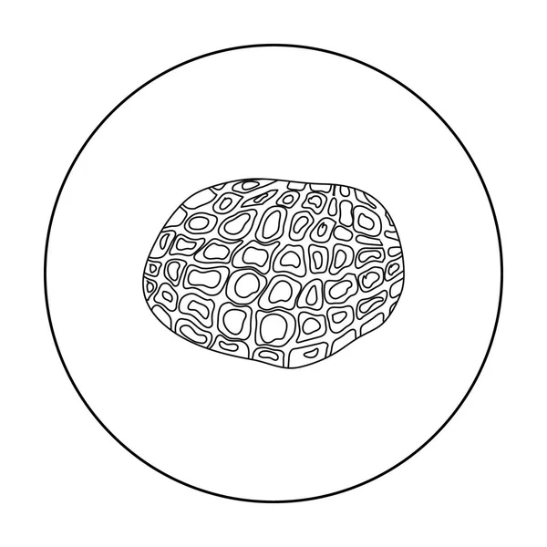 Sort trøfler ikon i skitse stil isoleret på hvid baggrund. Mushroom symbol lager vektor illustration . – Stock-vektor