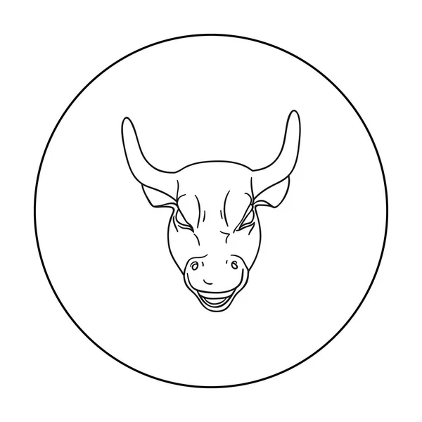 Gouden Charging Bull pictogram in kaderstijl geïsoleerd op een witte achtergrond. Geld en Financiën symbool voorraad vectorillustratie. — Stockvector