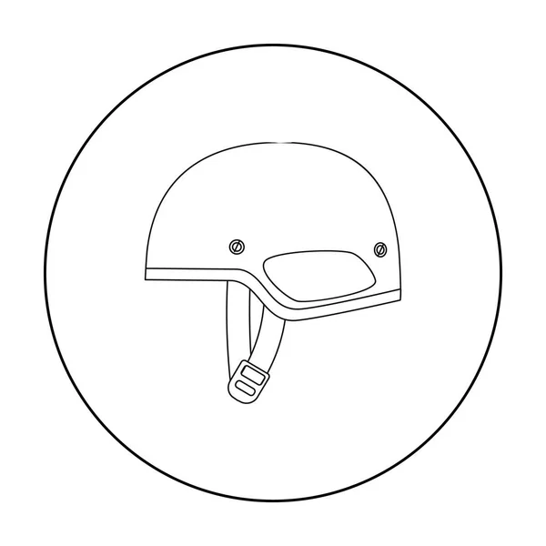 Armeehelm-Symbol im Umrissstil isoliert auf weißem Hintergrund. Militär und Armee Symbolvorrat Vektor Illustration — Stockvektor