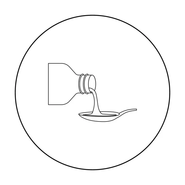 Médicaments icône contour. Icône de médecine unique du grand plan médical, soins de santé . — Image vectorielle
