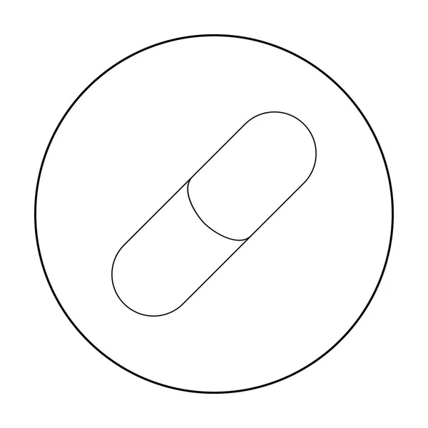 Esboço do ícone da pílula. Ícone de medicina única do grande médico, contorno de saúde . —  Vetores de Stock