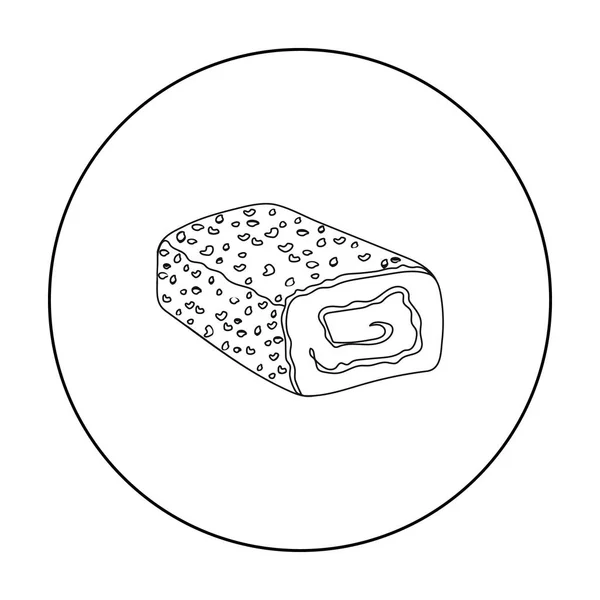 Піктограма м'яса в контурному стилі ізольована на білому тлі. М'ясо символ запас Векторні ілюстрації — стоковий вектор