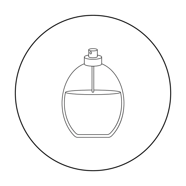 Ícone de perfume em estilo esboço isolado no fundo branco. Maquiagem símbolo estoque vetor ilustração . — Vetor de Stock