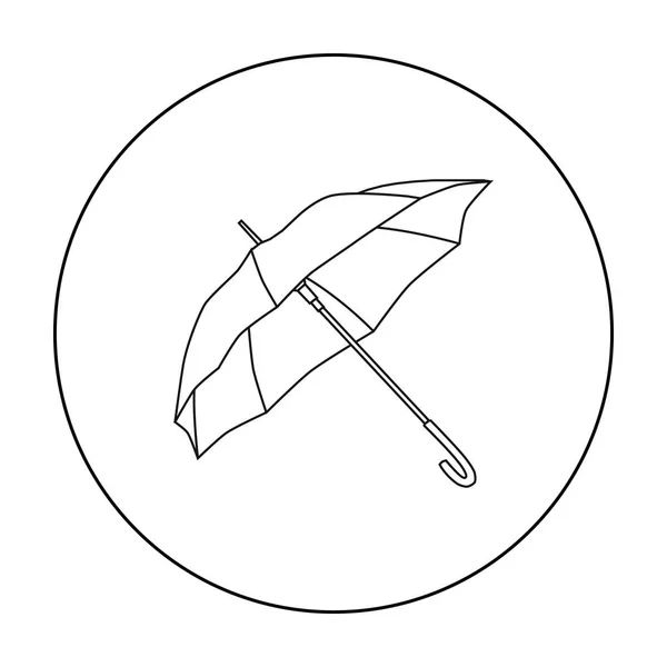 Parasol ikona stylu kontur na białym tle. Klub golfowy symbol Stockowa ilustracja wektorowa. — Wektor stockowy