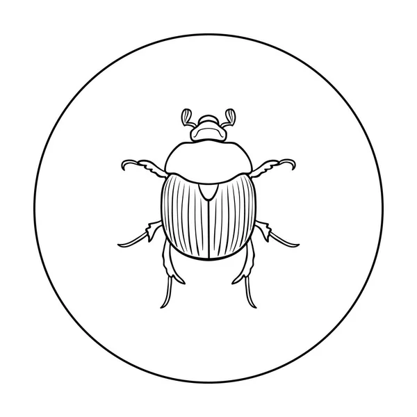 Dor-beetle icon in outline style isolated on white background. Insects symbol stock vector illustration. — Stock Vector