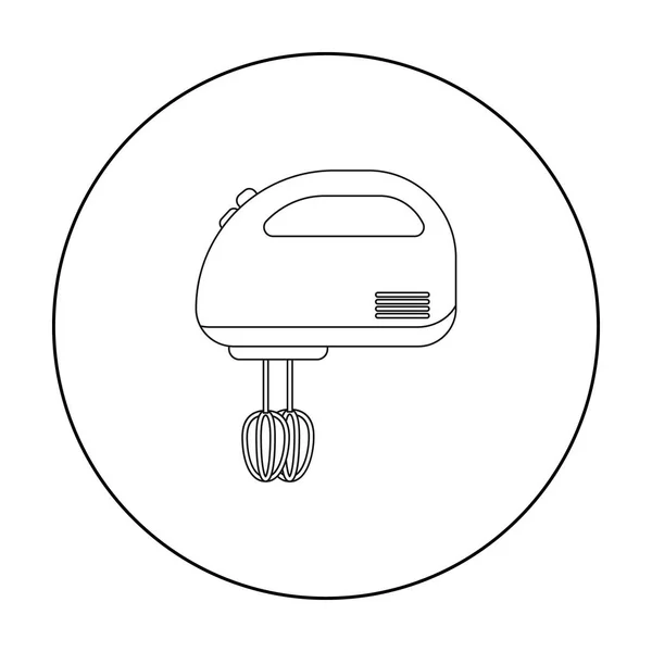 Směšovač ikona ve stylu osnovy izolovaných na bílém pozadí. Spotřebiče pro domácnost šířeného symbol akcií vektorové ilustrace. — Stockový vektor