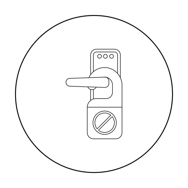 No molestar icono de signo en el estilo de contorno aislado sobre fondo blanco. Hotel símbolo stock vector ilustración . — Vector de stock