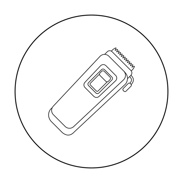 Ícone de aparador elétrico em estilo esboço isolado no fundo branco. Ilustração de vetor de estoque de símbolo de cabeleireiro . —  Vetores de Stock