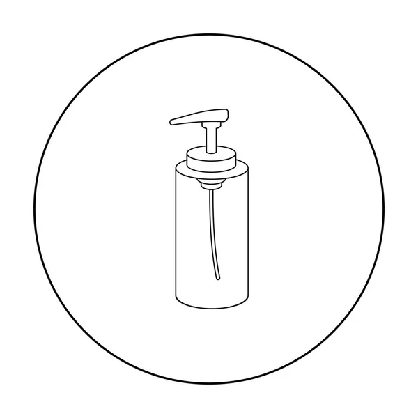 Lotion-Symbol im Umrissstil isoliert auf weißem Hintergrund. Friseur Symbol Aktienvektor Illustration. — Stockvektor