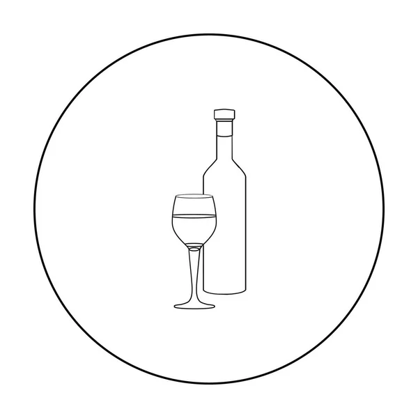 Ícone de vinho tinto em estilo esboço isolado no fundo branco. Grécia símbolo estoque vetor ilustração . —  Vetores de Stock