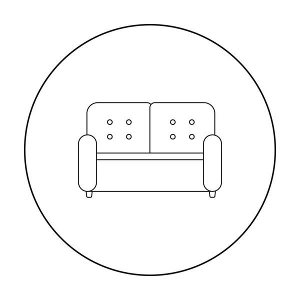 Sofa icoon van vectorillustratie voor web en mobiel — Stockvector