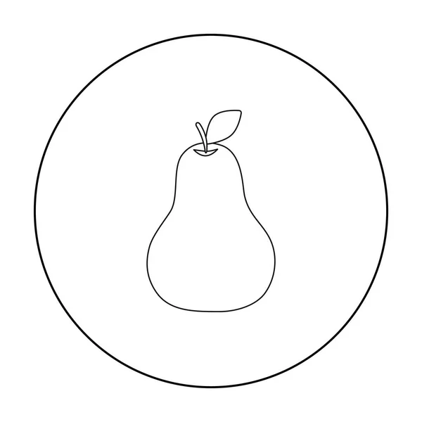 Esboço do ícone da pêra. Ícone de fruta Singe . —  Vetores de Stock