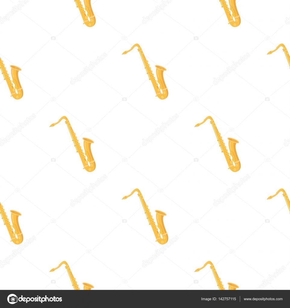 Saxophone Icon In Cartoon Style Isolated On White Background Musical Instruments Pattern Stock Vector Illustration Vector Image By C Pandavector Vector Stock