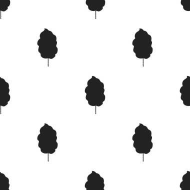 Pamuk şeker simge siyah stil beyaz arka plan üzerinde izole içinde. Filmler ve sinema desen hisse senedi illüstrasyon vektör.