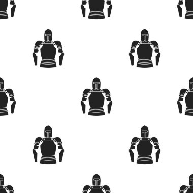 Plaka zırh simge siyah stil beyaz arka plan üzerinde izole içinde. Müze desen hisse senedi vektör çizim.