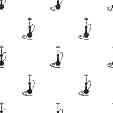 Nargile simge siyah stil beyaz arka plan üzerinde izole içinde. Türkiye'de desen hisse senedi vektör çizim.