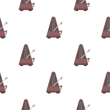 Metronom simgesi beyaz arka plan üzerinde izole karikatür tarzı. Müzik aletleri hisse senedi vektör çizim desen