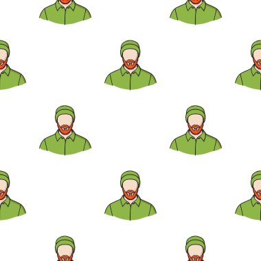 Oduncu simgesi beyaz arka plan üzerinde izole karikatür tarzı. Kereste ve ahşap desen hisse senedi vektör çizim.