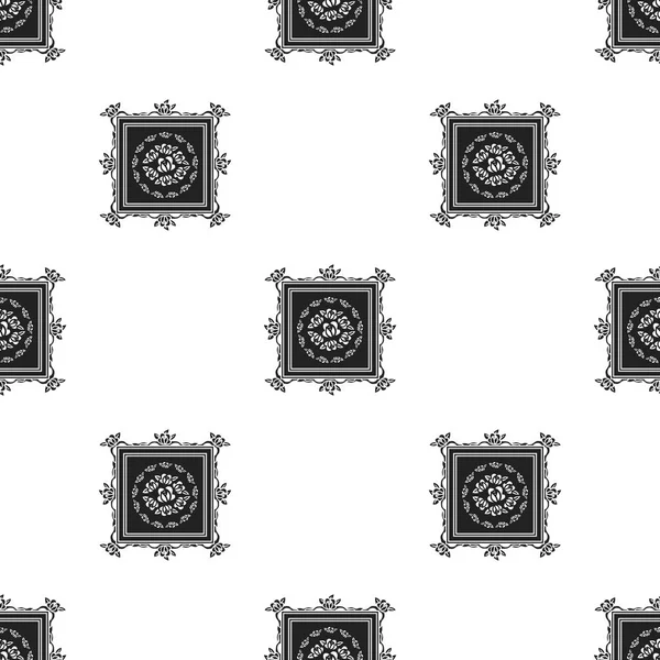 Pictogram Picture in zwarte stijl geïsoleerd op een witte achtergrond. Museum patroon voorraad vectorillustratie. — Stockvector