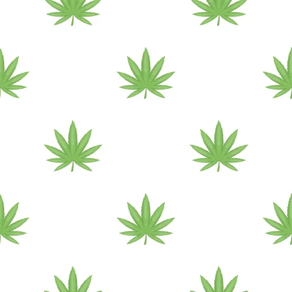 Marijuana leaf icon in cartoon style isolated on white background. Drugs symbol stock vector illustration. — Stock Vector