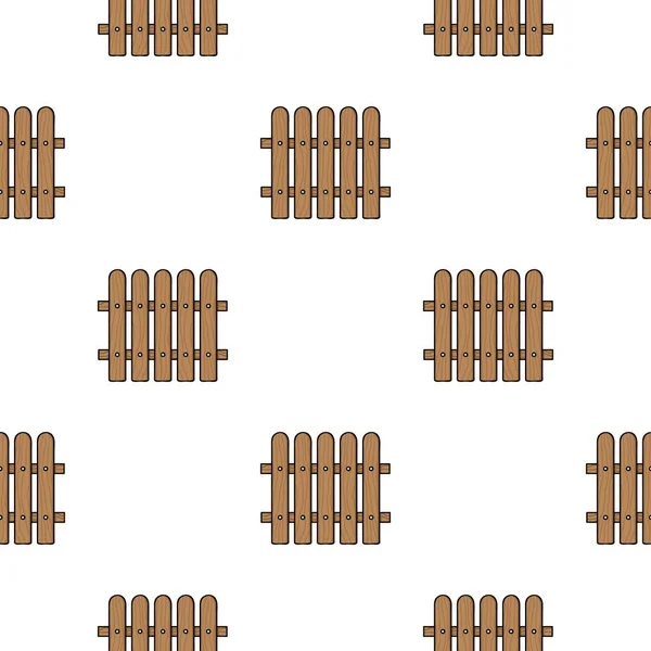 Icono de valla en estilo de dibujos animados aislado sobre fondo blanco. Aserradero y madera patrón stock vector ilustración . — Vector de stock