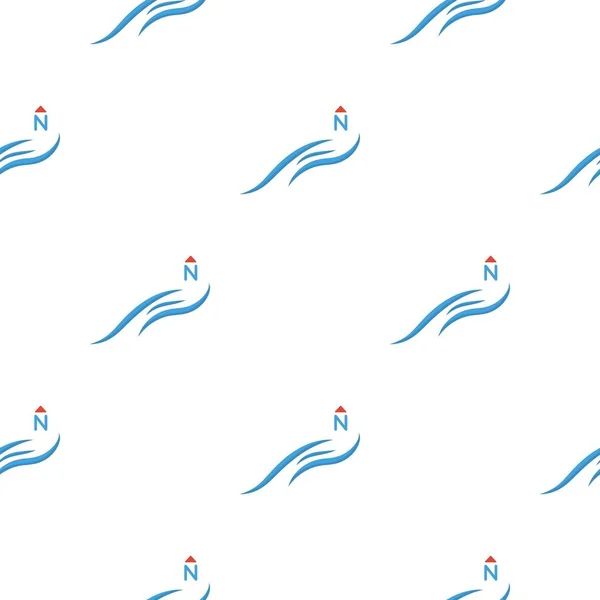 Nordwind-Ikone im Cartoon-Stil isoliert auf weißem Hintergrund. Abbildung des Wettermusters Aktienvektor. — Stockvektor